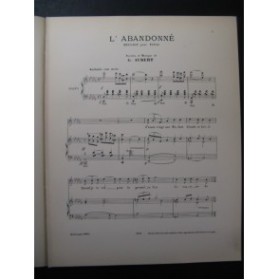 AUBERT Gaston L'abandonné Pousthomis Chant Piano 1907