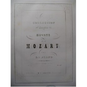 MOZART W. A. 6 Sonates Violon Piano ca1840