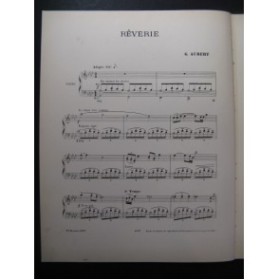 AUBERT Gaston Rêverie Pousthomis Chant Piano 1908