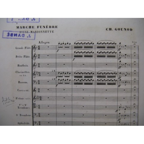 GOUNOD Charles Marche Funèbre d'une Marionnette Orchestre 1879