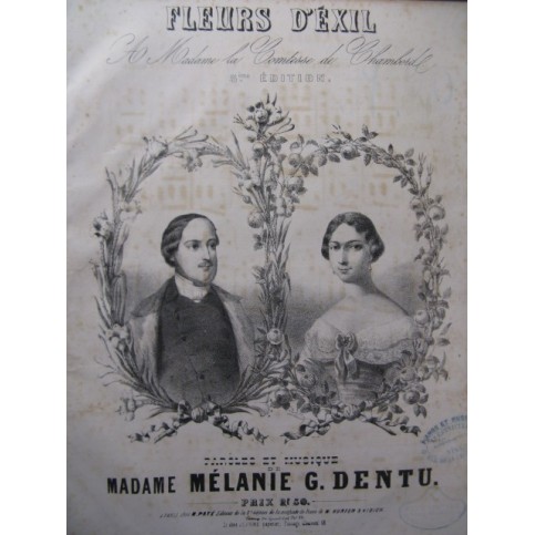DENTU Mélanie  Fleurs d'Exil Chant Piano ca1850