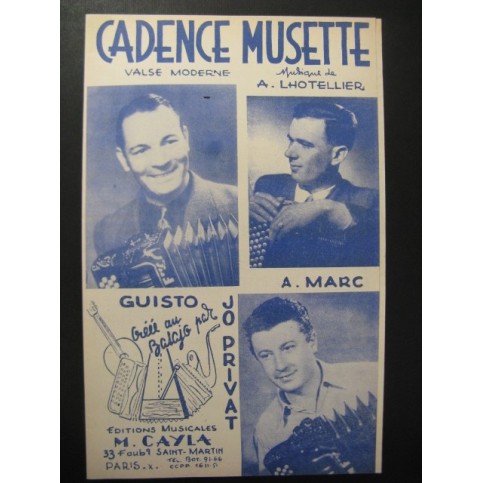 Cadence Musette Jo Privat Accordéon 1953