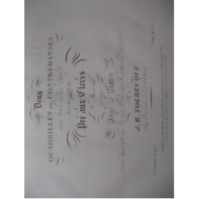 TOLBECQUE J. B. Quadrille n° 1 et Valse Piano Violon Flute Flageolet ca1833