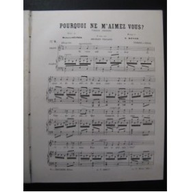 REYER Ernest Pourquoi ne m'aimez-vous ? Chant Piano 1869