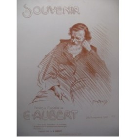 AUBERT Gaston Souvenir Pousthomis Chant Piano 1908