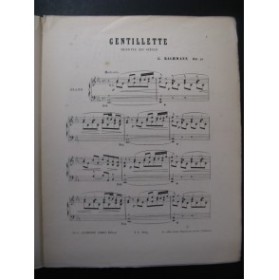 BACHMANN Georges Gentillette Piano 1869