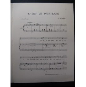 AUBERT Gaston C'est le Printemps Pousthomis Chant Piano 1909
