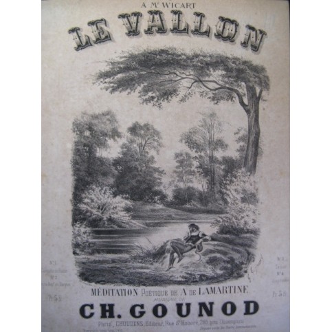 GOUNOD Charles Le Vallon Chant Piano ca1860