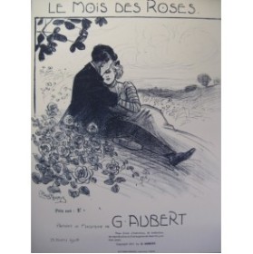 AUBERT Gaston Le Mois des Roses Pousthomis Chant Piano 1909