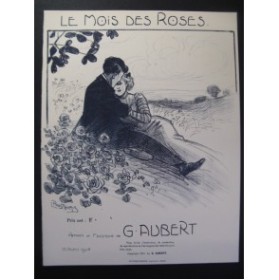 AUBERT Gaston Le Mois des Roses Pousthomis Chant Piano 1909