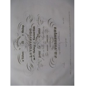 TOLBECQUE J. B. Quadrille No 1 Tentation Piano Violon Flute Flageolet ca1833