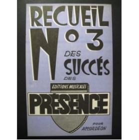 Recueil n° 3 Succès Editions Présence Accordéon