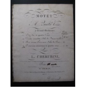 CHERUBINI Luigi O Sacrum Convivium à 4 voix et Orchestre ca1815