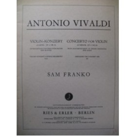 VIVALDI Antonio Concerto op. 4 No 6 Violon Piano Orchestre