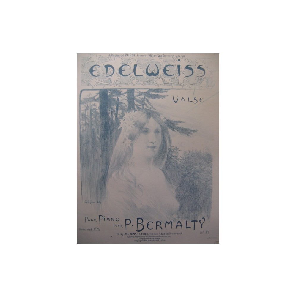 BERMALTY P. Edelweiss Piano 1904