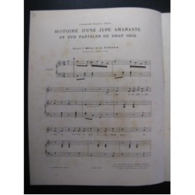 COLIAS G. Histoire d'une Jupe Amarante Chant Piano 1898