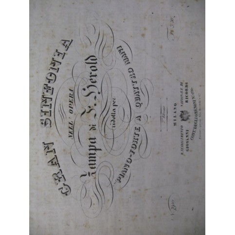 HEROLD Ferdinand Zampa Gran Sinfonia Piano 4 mains 1835