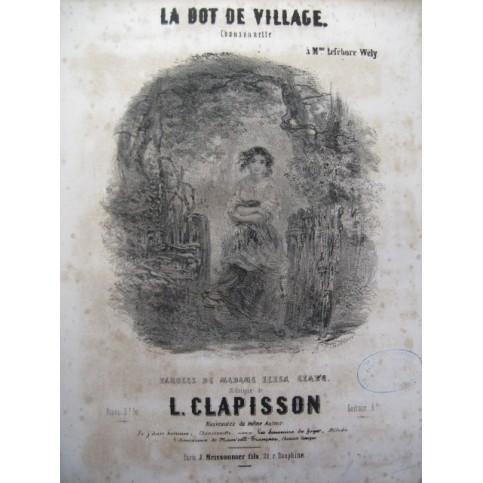 CLAPISSON L. La Dot de Village Chant Piano ca1860