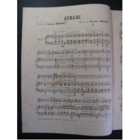 MAGER Charles Amédée Aubade Chant Piano 1870