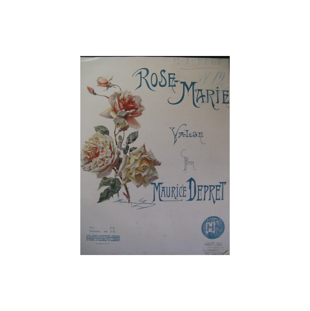DEPRET Maurice Rose-Marie Piano