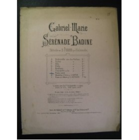 GABRIEL-MARIE Sérénade Badine Piano 1890