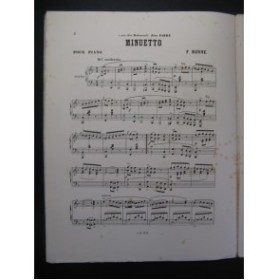 BORNE François Minuetto Piano ca1878
