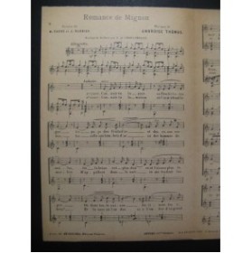 THOMAS Ambroise Romance de Mignon Guitare Chant 1900