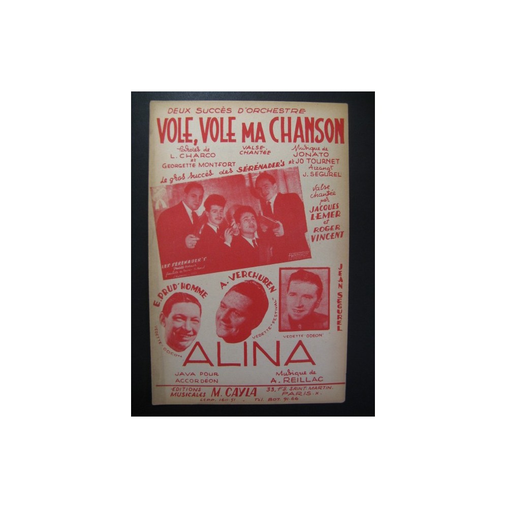 Vole Vole ma Chanson Alina Accordéon Orchestre 1953