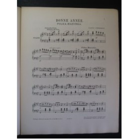 SCHUBERT Raoul Bonne Année pour Piano 1900