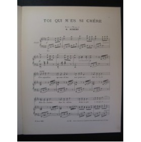 AUBERT Gaston Toi qui m'es si chère Pousthomis Chant Piano 1908