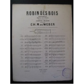WEBER Robin des Bois No 13 Prière Chant Piano ca1875