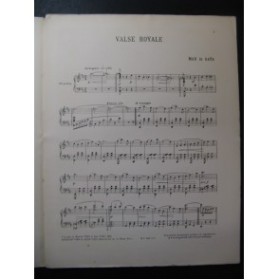 DE GAYS Max Valse Royale pour Piano 1911