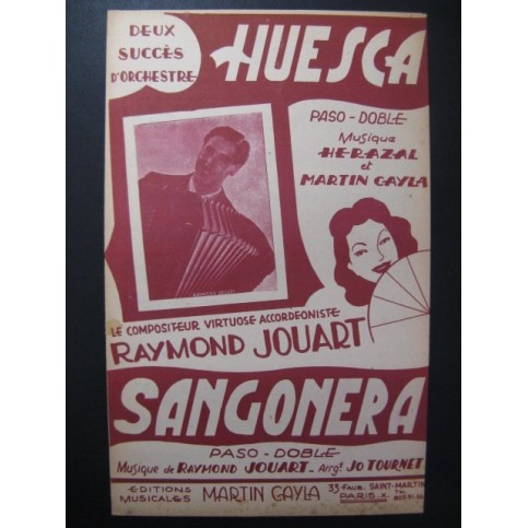 Huesca Sangonera Raymond Jouart Accordéon 1950