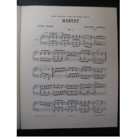 SANDRÉ Gustave Menuet et Gavotte Piano