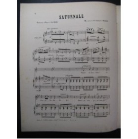 MAGER Charles Amédée Saturnale Chant Piano ca1870