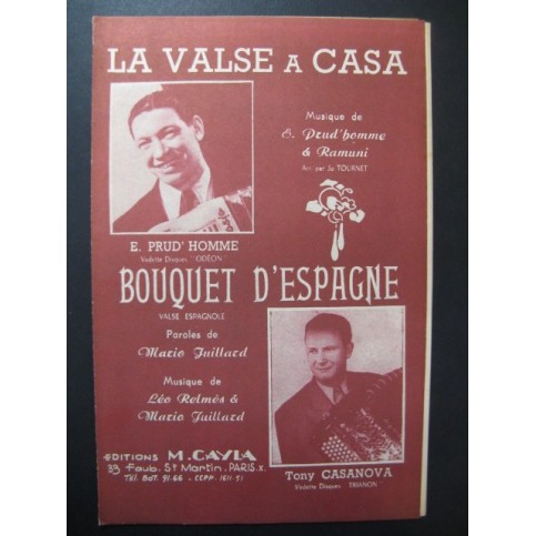 La Valse a Casa Bouquet d'Espagne Accordéon 1958