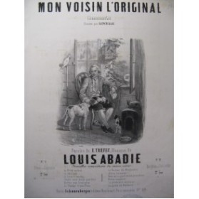 ABADIE Louis Mon Voisin l'Original Chant Piano ca1850