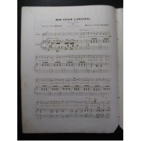 ABADIE Louis Mon Voisin l'Original Chant Piano ca1850