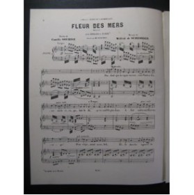 DE SCHEIRDER Wilfrid Fleur des Mers Chant Piano XIXe