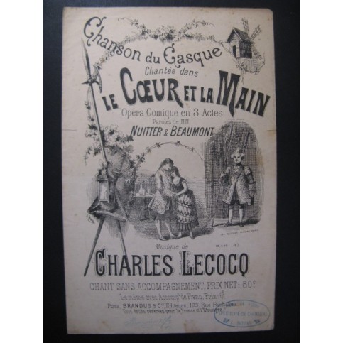 LECOCQ Charles Chanson du Casque Chant XIXe