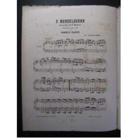 MENDELSSOHN Canzonetta Piano XIXe