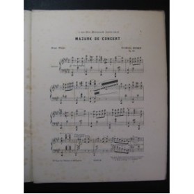 BINET Frédéric Mazurk de Concert op 48 Piano ca1903