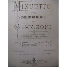 BOLZONI Giovanni Minuetto Orchestre ca1884