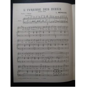 MÉPHISTO L. L'Ivresse des Dieux Chant Piano ca1887