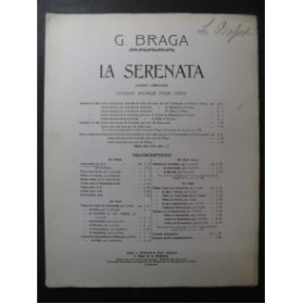 BRAGA G. La Serenata Guitare Mandoline ca1894