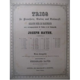 HAYDN Joseph Trio No. 13 B dur Piano Violon Violoncelle ca1850