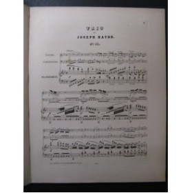 HAYDN Joseph Trio No. 13 B dur Piano Violon Violoncelle ca1850