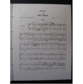 MENDELSSOHN Ruy Blas Ouverture Piano 4 mains ca1850