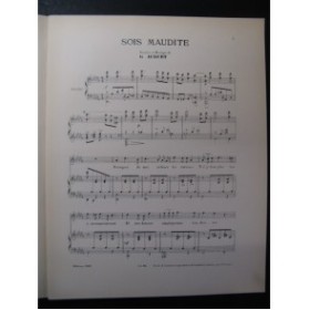 AUBERT Gaston Sois Maudite Pousthomis Chant Piano 1908