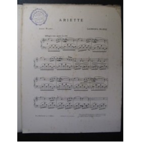 GABRIEL-MARIE Ariette Piano ca1905